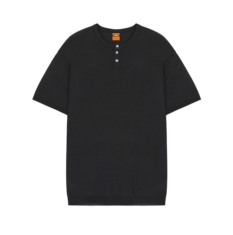 S8 No. 156 Quarter Button Short-Sleeved T-Shirt