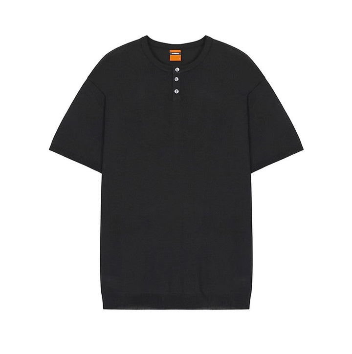 S8 No. 156 Quarter Button Short-Sleeved T-Shirt