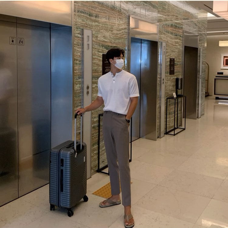 S8 No. 156 Quarter Button Short-Sleeved T-Shirt