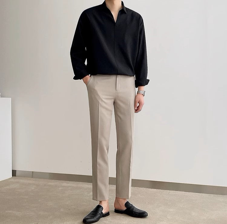 S8 No. 166 Collared V-Neck Shirt