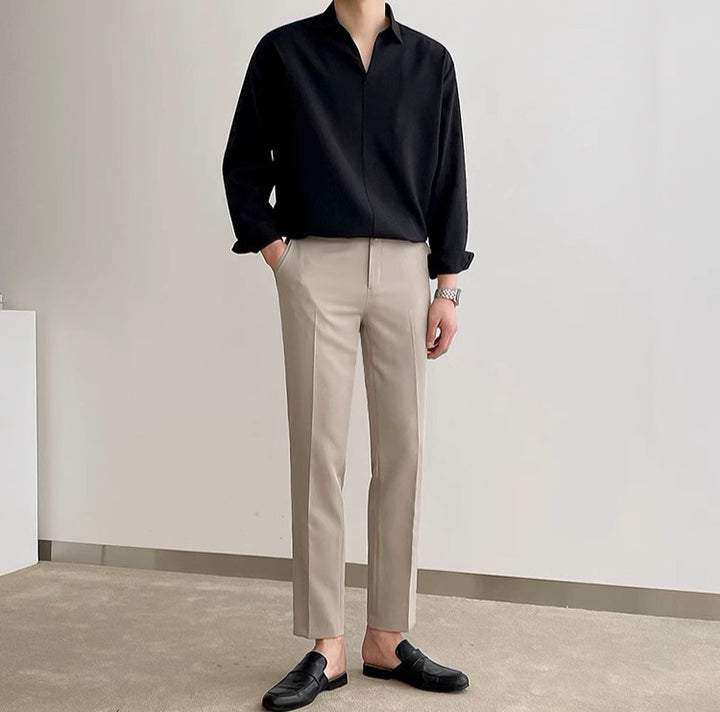 S8 No. 166 Collared V-Neck Shirt