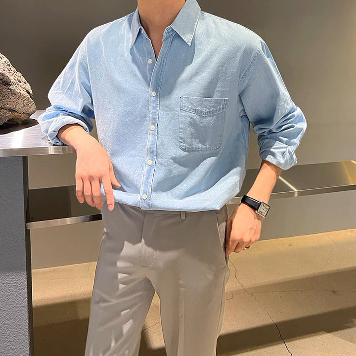 S8 No. 347 Denim Long-Sleeved Shirt