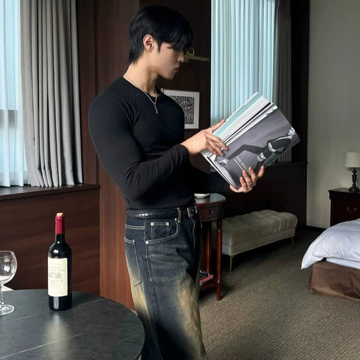 S8 No. 701 Ribbed Long-Sleeve Tee