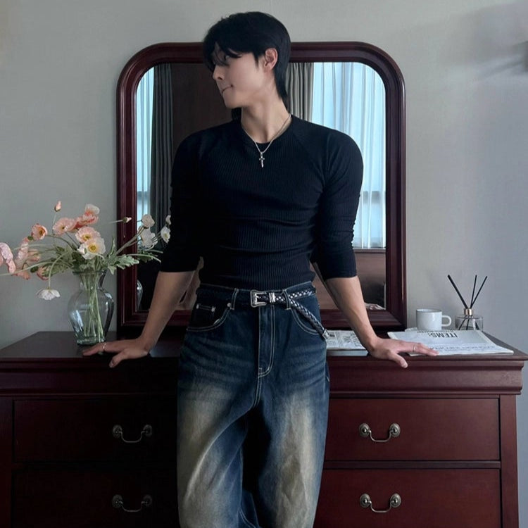 S8 No. 701 Ribbed Long-Sleeve Tee