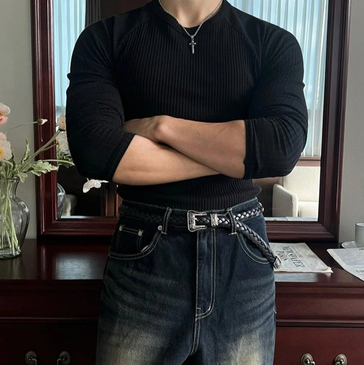 S8 No. 701 Ribbed Long-Sleeve Tee