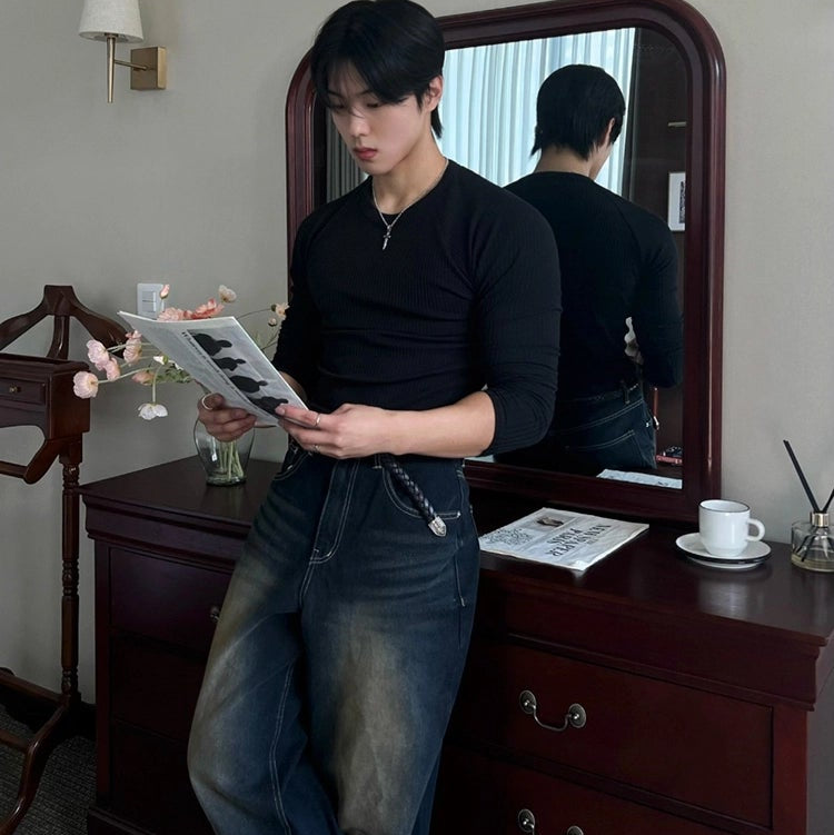 S8 No. 701 Ribbed Long-Sleeve Tee