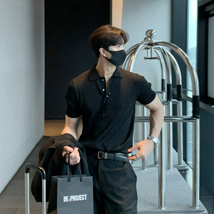 S8 No. 402 Pleated Polo T-Shirt