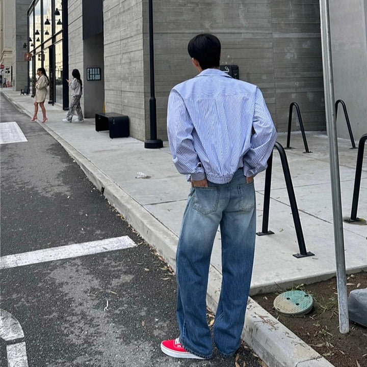 S8 No. 681 Striped Oversized Shirt Jacket