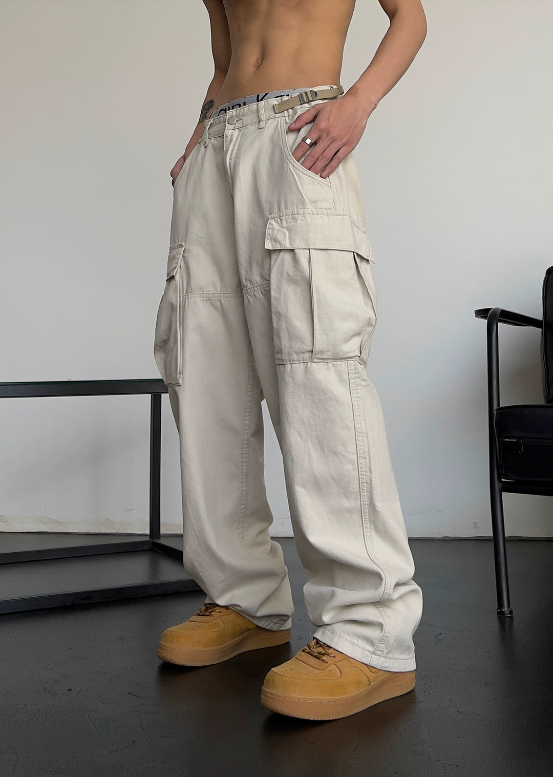 S8 No. 504 Loose Straight Cargo Pants