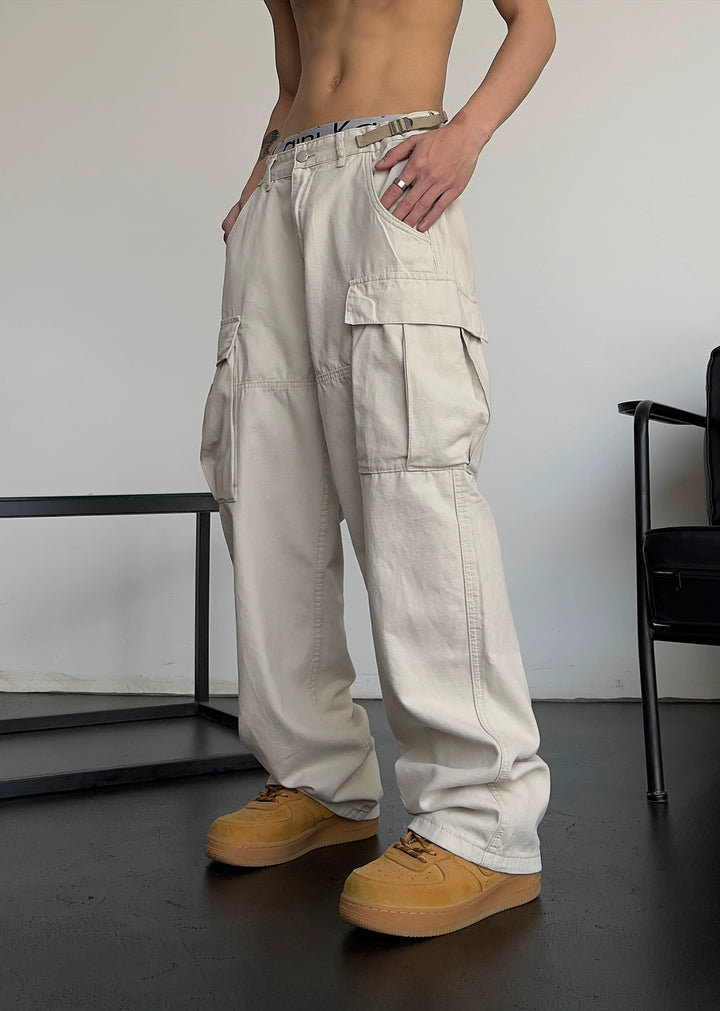 S8 No. 504 Loose Straight Cargo Pants