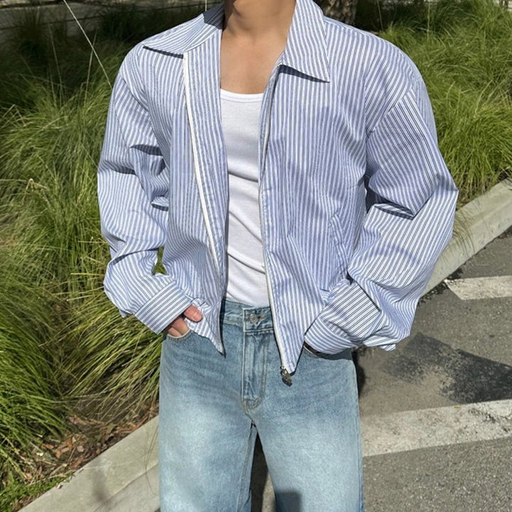 S8 No. 681 Striped Oversized Shirt Jacket