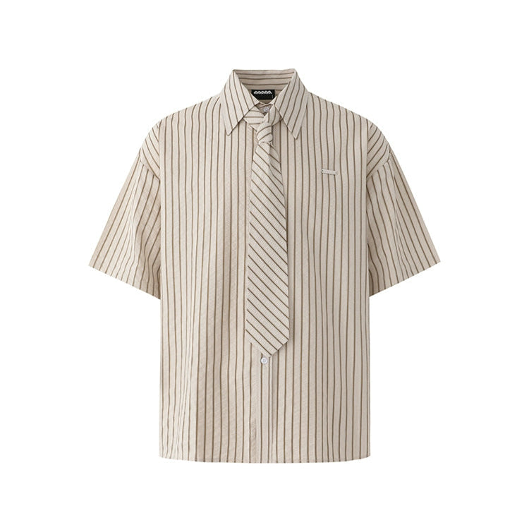 S8 No. 656 Pinstripe Short-Sleeve Shirt