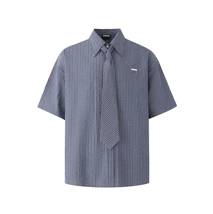 S8 No. 656 Pinstripe Short-Sleeve Shirt