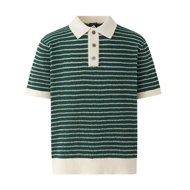 S8 No. 644 Striped Short Sleeve Polo Shirt