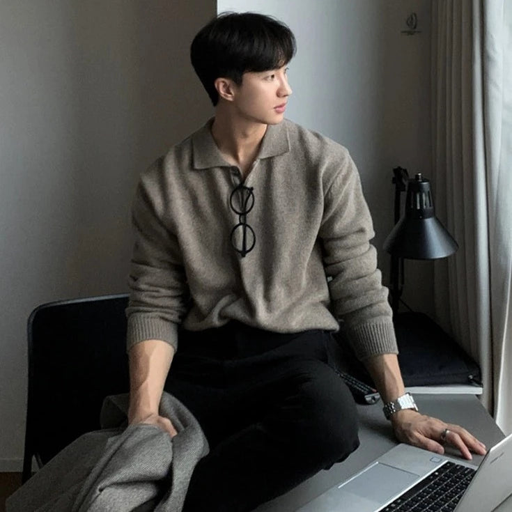 S8 No. 244 Loose Lapel Sweater