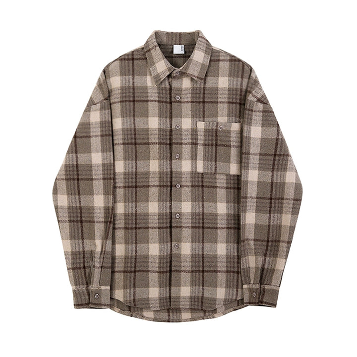 S8 No. 230 Thick Plaid Long-Sleeved Shirt
