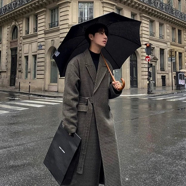 S8 No. 309 Plaid Woolen Coat