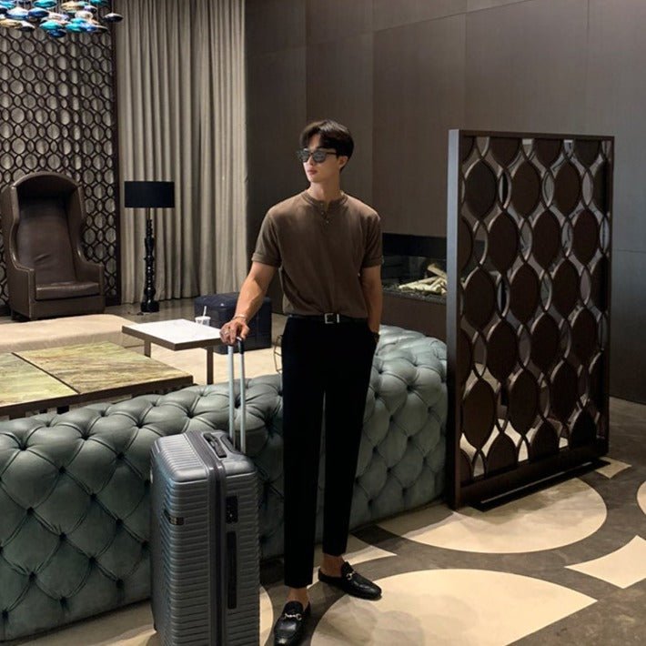 KC No. 156 HALF-BUTTON SHORT SLEEVE |MT - KŌSEI COLLECTIVE コーセイコレクティブ|Korean Fashion|Japanese Fashion|Asian Fashion| Asian Jewelry