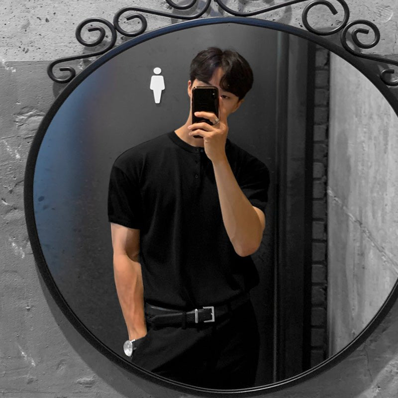 KC No. 156 HALF-BUTTON SHORT SLEEVE |MT - KŌSEI COLLECTIVE コーセイコレクティブ|Korean Fashion|Japanese Fashion|Asian Fashion| Asian Jewelry