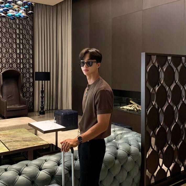 KC No. 156 HALF-BUTTON SHORT SLEEVE |MT - KŌSEI COLLECTIVE コーセイコレクティブ|Korean Fashion|Japanese Fashion|Asian Fashion| Asian Jewelry