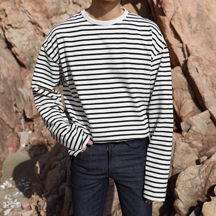 S8 No. 373 Striped Long-Sleeved T-Shirt