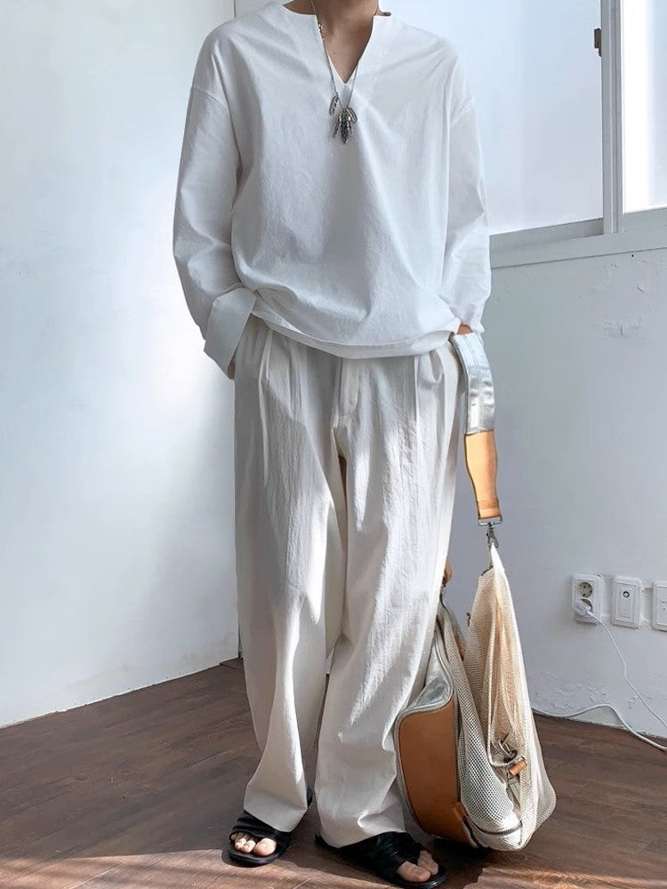 S8 No. 394 Linen Straight Pants