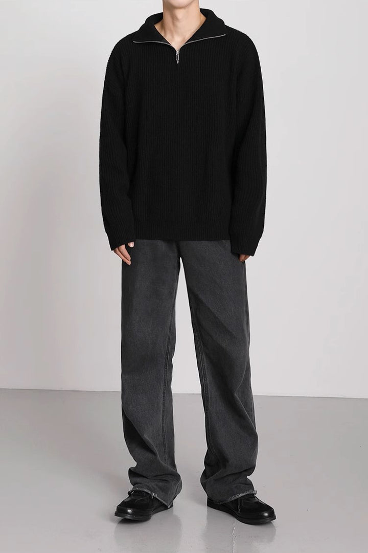 S8 No. 405 Knit Quarter-Zip Sweater