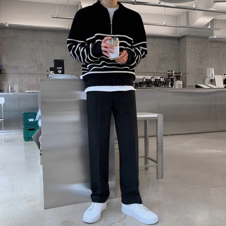 S8 No. 432 Striped Collar Sweater