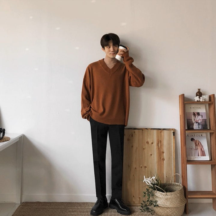 S8 No. 454 Thick V-neck Sweater