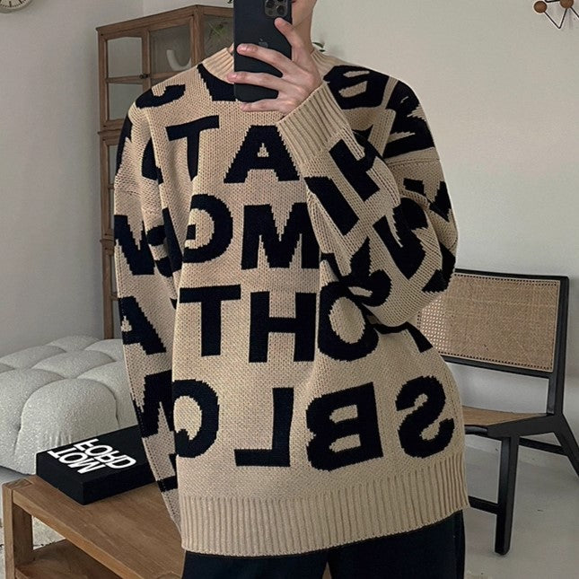 S8 No. 455 Lettered Knit Sweater