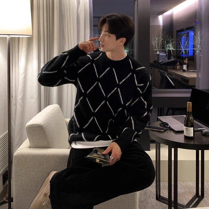 S8 No. 460 Diagonal Mohair Knit Sweater