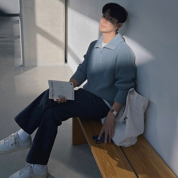 S8 No. 464 Quarter Zip Knit Sweater