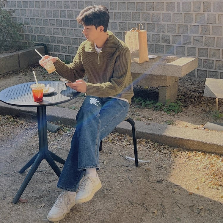 S8 No. 464 Quarter Zip Knit Sweater