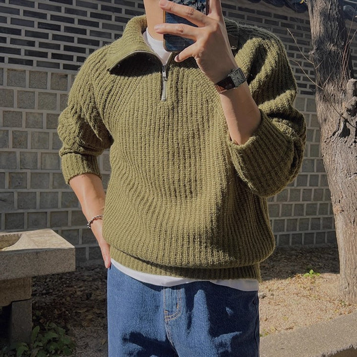 S8 No. 464 Quarter Zip Knit Sweater