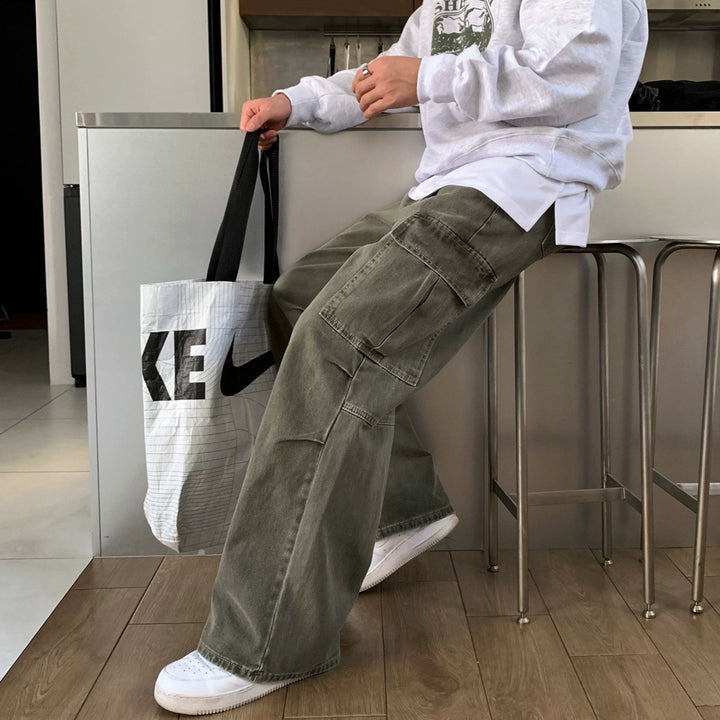 S8 No. 693 Straight Fit Retro Cargo Denim