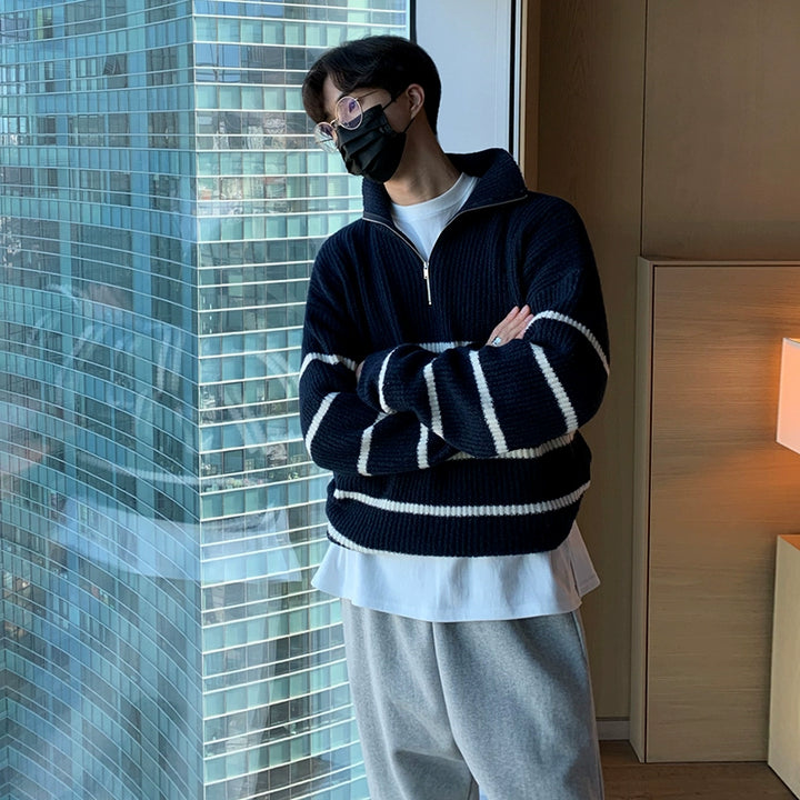 S8 No. 207 Lapel Knit Sweater