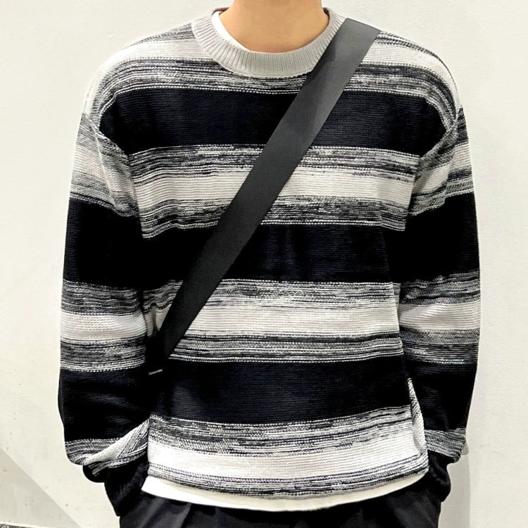 S8 No. 439 Striped Round Neck Sweatshirt