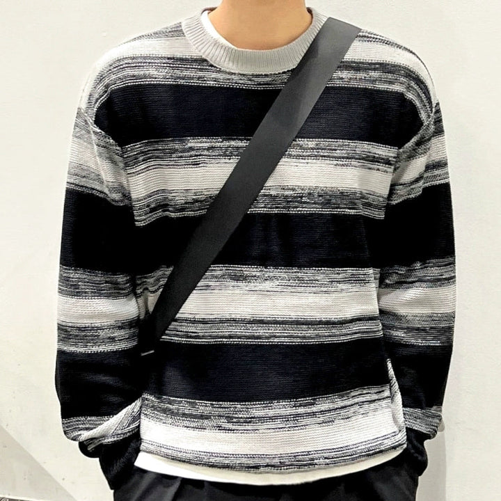 S8 No. 439 Striped Round Neck Sweatshirt