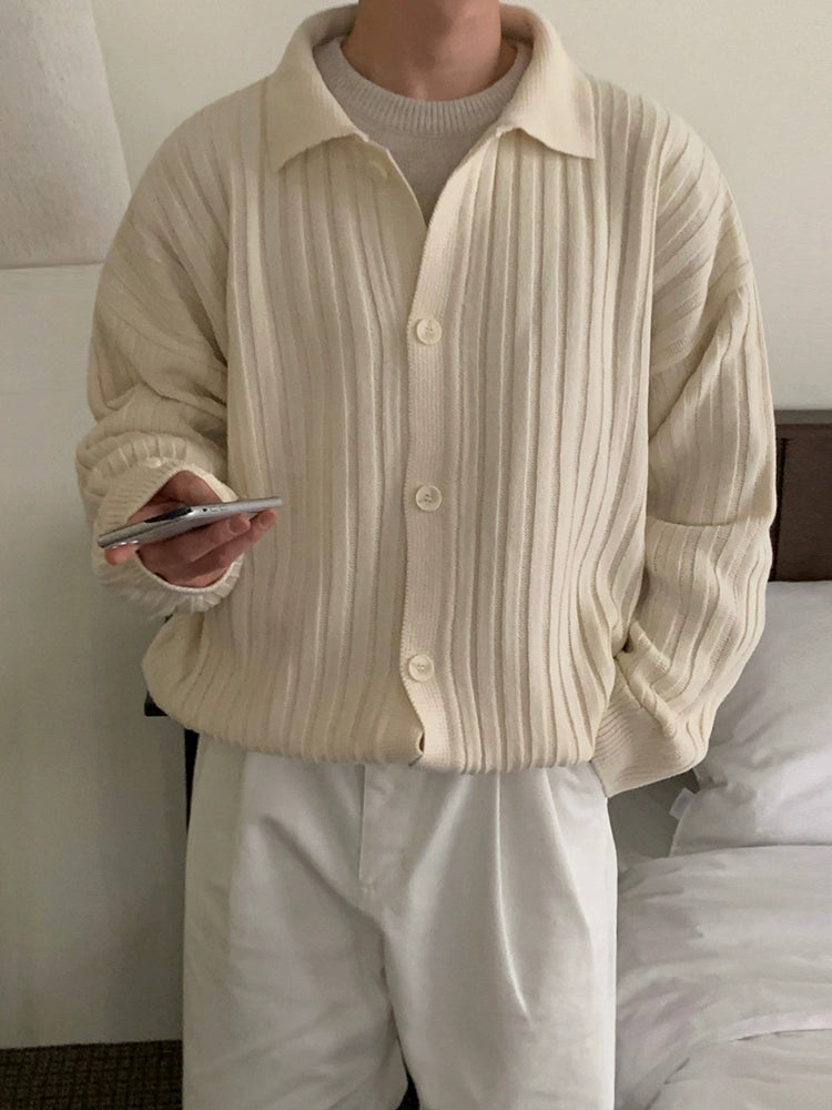 KC No. 414 Pleated Knit Cardigan