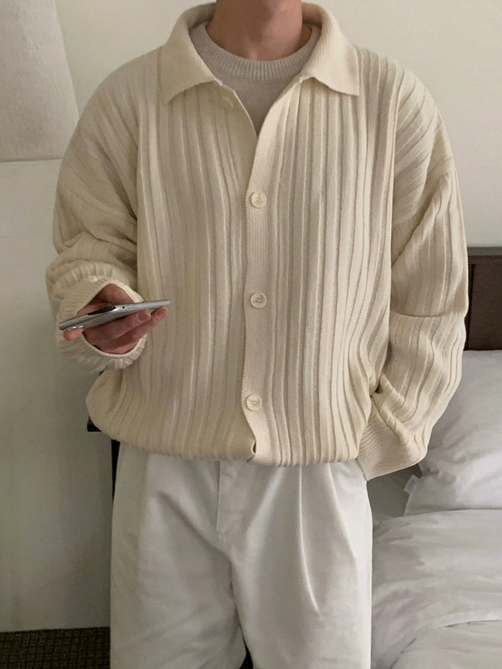 KC No. 414 Pleated Knit Cardigan