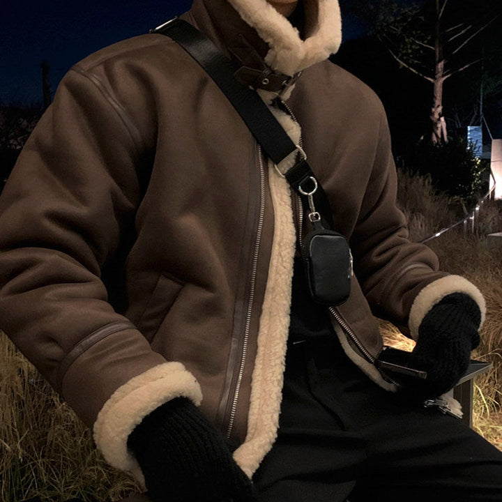 S8 No. 165 Oversized Suede Fleece Jacket