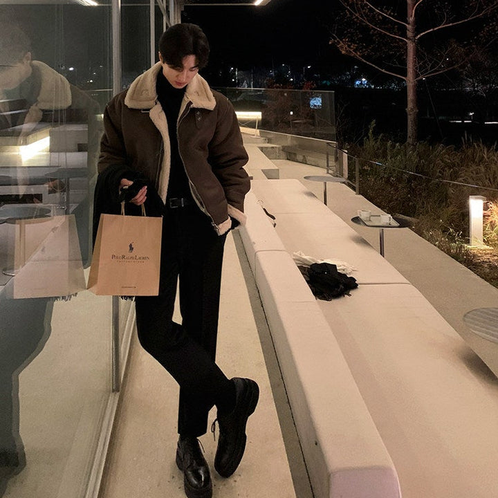 S8 No. 165 Oversized Suede Fleece Jacket