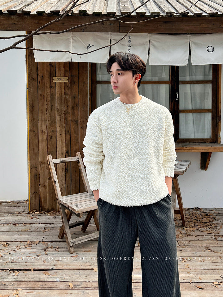 S8 No. 723 Plush Textured Crew Sweater by 88Society Apparel