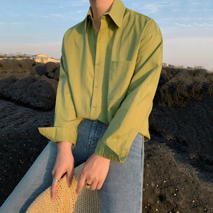KC NO. 362 LONG-SLEEVED LINEN SHIRT |MT