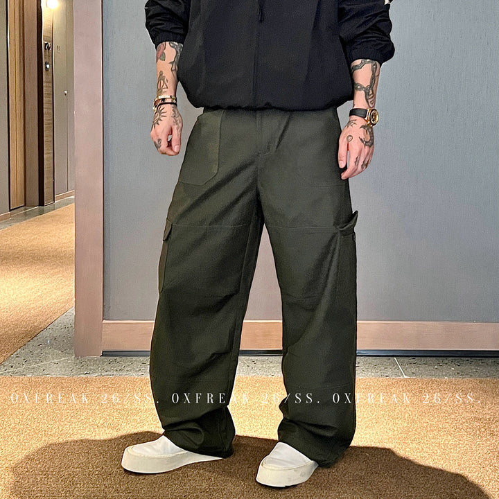S8 No. 721 Pleated Multi-Pocket Cargo Pants by 88Society Apparel