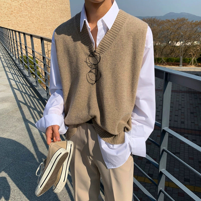 KC No. 404 Knit V-neck Sweater