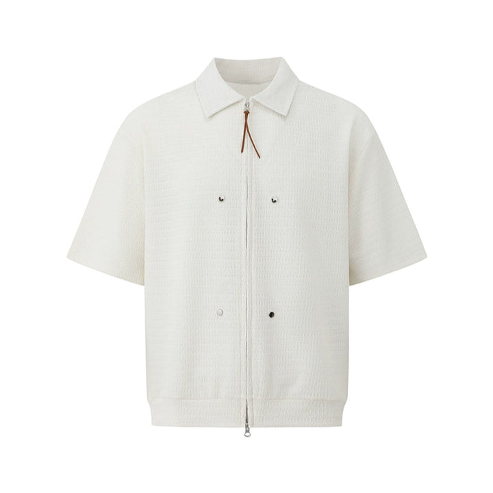 S8 No. 646 Knit Polo Shirt with Zip Front