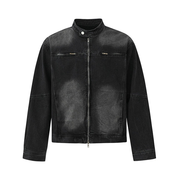 S8 No. 666 Black Washed Denim Jacket