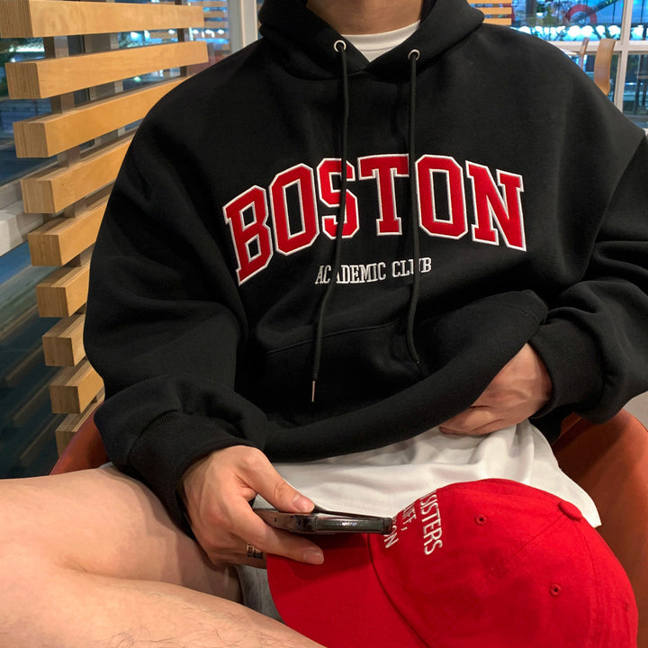 S8 No. 713 Boston Embroidered Oversized Hoodie