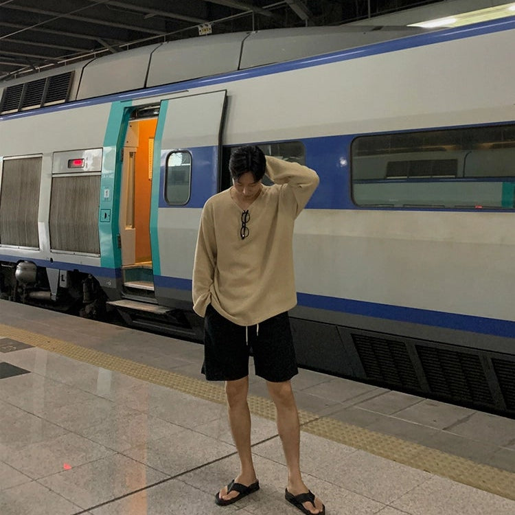 S8 No. 704 Waffle Knit Long-Sleeve Pullover